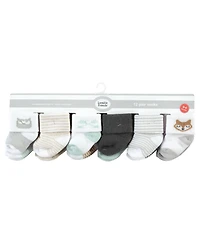 Luvable Friends Baby Boys Unisex Cotton Rich Terry Socks 24-Pack