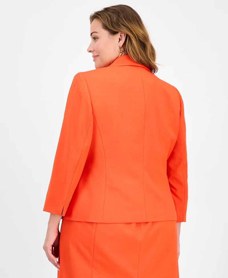 Le Suit Plus Shawl-Collar Jacket & Sleeveless Dress