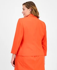 Le Suit Plus Shawl-Collar Jacket & Sleeveless Dress