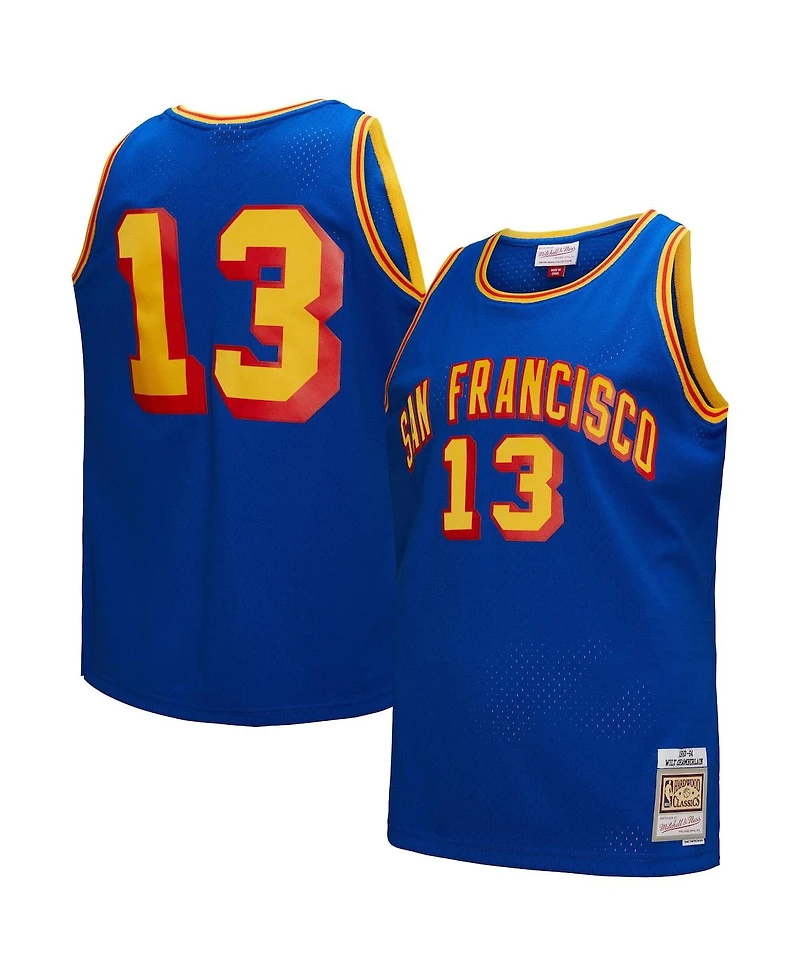 Mitchell & Ness Men's Wilt Chamberlain Royal San Francisco Warriors Hardwood Classics 1963/64 Swingman Jersey