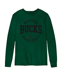 Outerstuff Preschool Hunter Green Milwaukee Bucks Around The Block Long Sleeve T-Shirt
