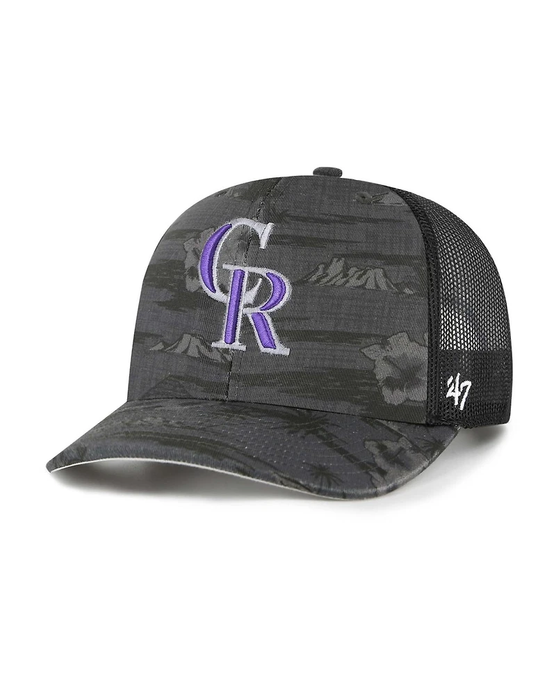 '47 Brand Men's Black Colorado Rockies Fiji Trucker Adjustable Hat
