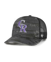 '47 Brand Men's Black Colorado Rockies Fiji Trucker Adjustable Hat