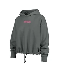 '47 Brand Women's Gray Washington Capitals Bright Side Venice Cropped Pullover Hoodie