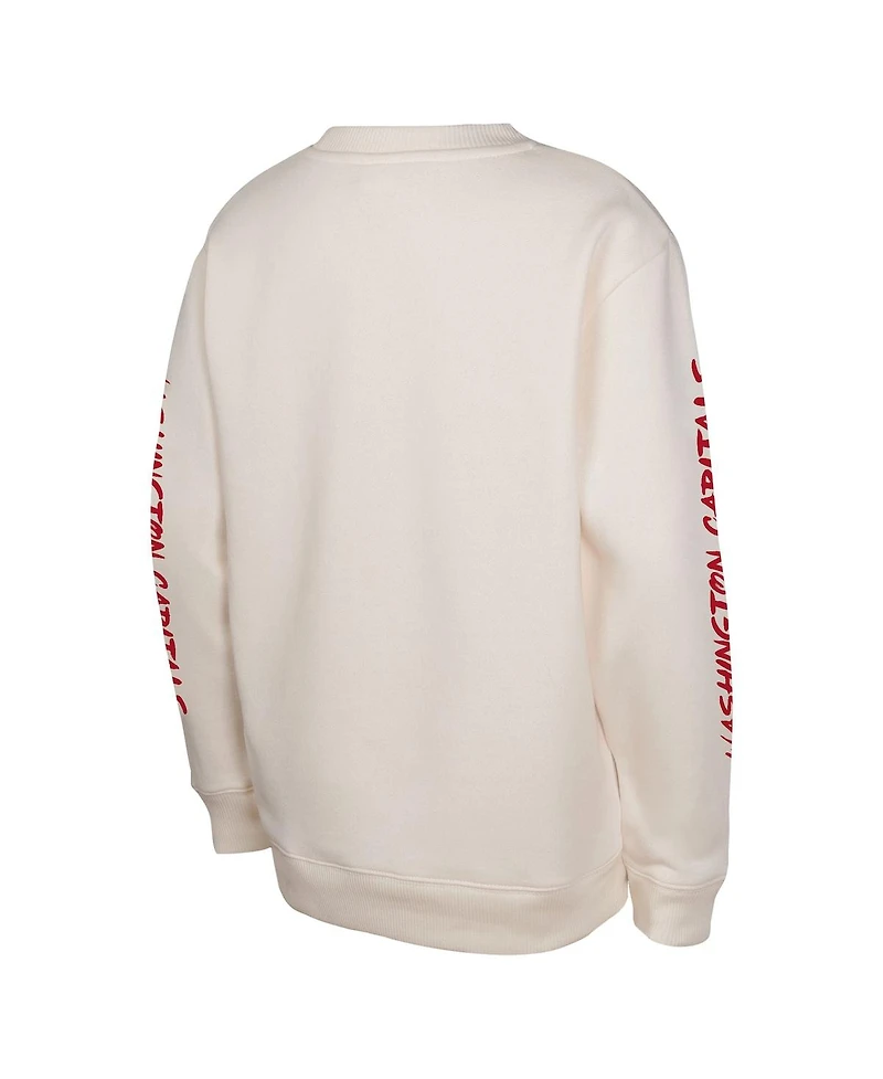 Outerstuff Big Boys and Girls Cream Washington Capitals Star Power Pullover Sweatshirt