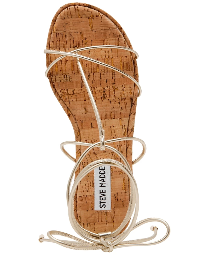 Steve Madden Women's Myrtle Lace-Up Flat Sandals