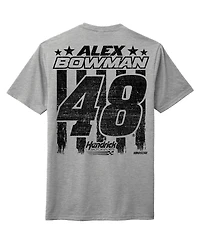 Hendrick Motorsports Team Collection Men's Heather Gray Alex Bowman Patriotic T-Shirt