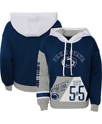 Outerstuff Big Girls Navy Penn State Nittany Lions True Fan Soft Fleece Pullover Hoodie