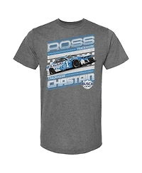 Trackhouse Racing Team Collection Men's Heather Charcoal Ross Chastain Busch Light Car T-Shirt