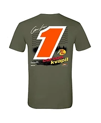 Jr Motorsports Official Team Apparel Men's Green Carson Kvapil Bass Pro Shops Car T-Shirt