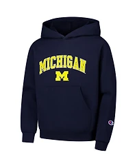 Champion Big Boys and Girls Navy Michigan Wolverines Campus Pullover Hoodie
