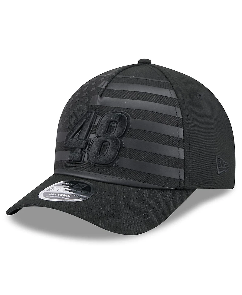 New Era Men's Black Alex Bowman American Flag 9FORTY M-Crown A-Frame Adjustable Hat