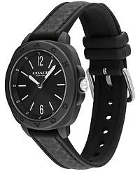 Coach Women's Kitt Black Silicone Strap Watch, 35.4mm