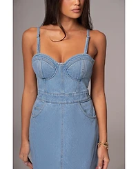 Jluxlabel Women's Mara Denim Bustier Dress