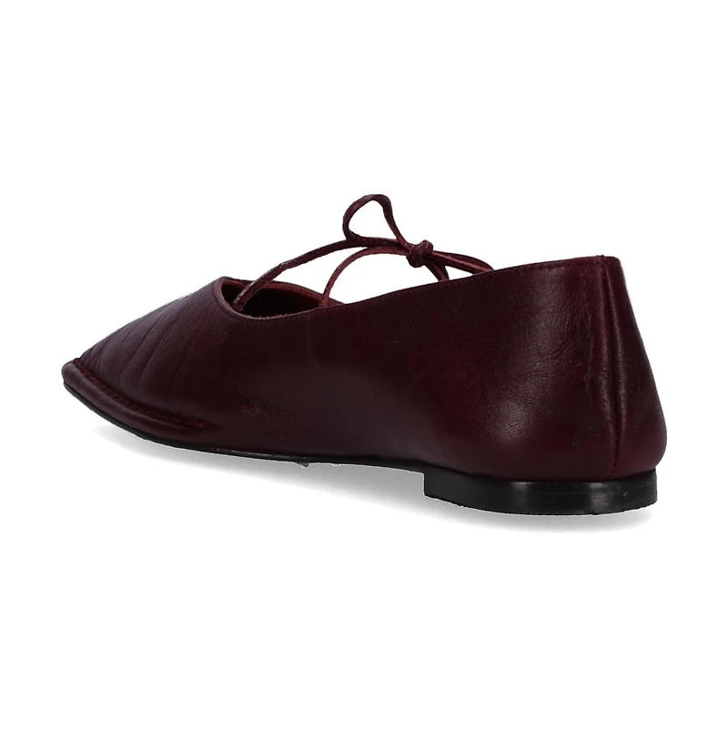 Sway Burgundy Leather Ballet Flats