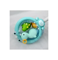 Sperric Toddler Fun Dinosaur Fishing Game – 4PCS Magnetic Floating Bath & Pool Toy Set with Wind-Up Rods, Engaging Water Play & Fine Motor Skil