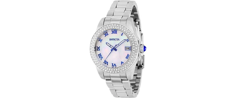 Invicta Women's 36069 Angel Quartz 3 Hand White Dial Watch
