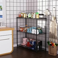 3 Tier Wire Shelving Unit, 1050 Lbs Nsf Height Adjustable Metal Garage Storage Shelves, Heavy Duty Storage Wire Rack Metal Shelves
