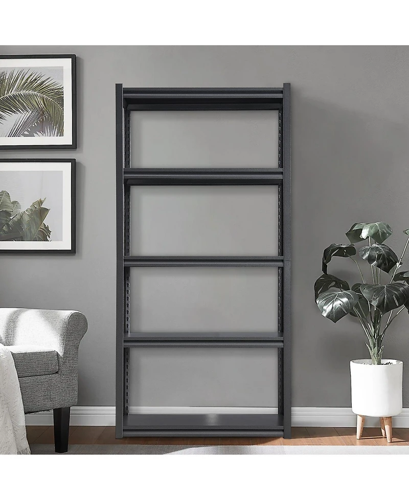 72"H 5 Tier Metal Shelves for Storage Garage Shelving 2000LBS Heavy Duty Storage Shelves Adjustable Garage Shelf Industrial Shelving Unit Storage Util