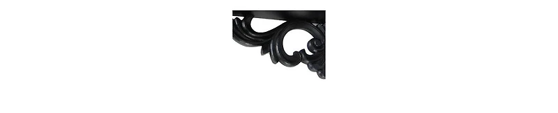 Rustic Handcrafted Wooden Wall Shelf with Elegant Floral Carvings