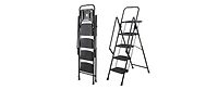 2 Step Ladder, Step Stool for Adults, Folding Step Stool with Wide Anti-Slip Pedal, Sturdy Steel Ladder