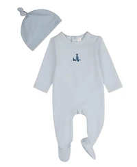MeMoi Baby Boys 2 Piece "Boy And His Waddling Ducks" Rich Footie Set