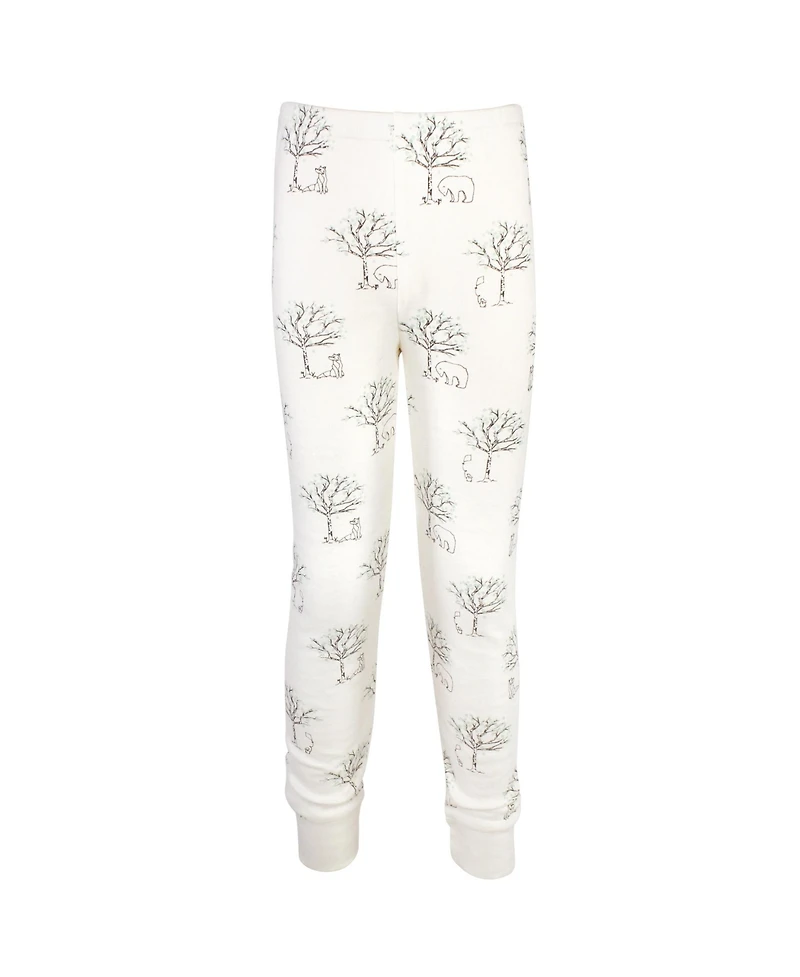 Touched by Nature Toddler Boys Unisex Cotton Tight-Fit Pajama Set, Woodland, 3