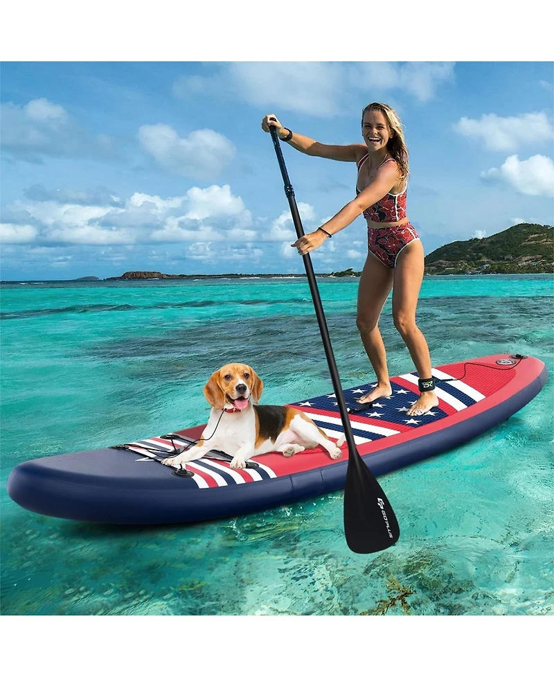 Inflatable Paddle Board with Removable Fin and Backpack
