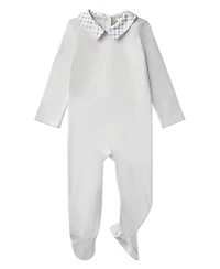 MeMoi Baby Boys Plaid-Collar Rich Footie
