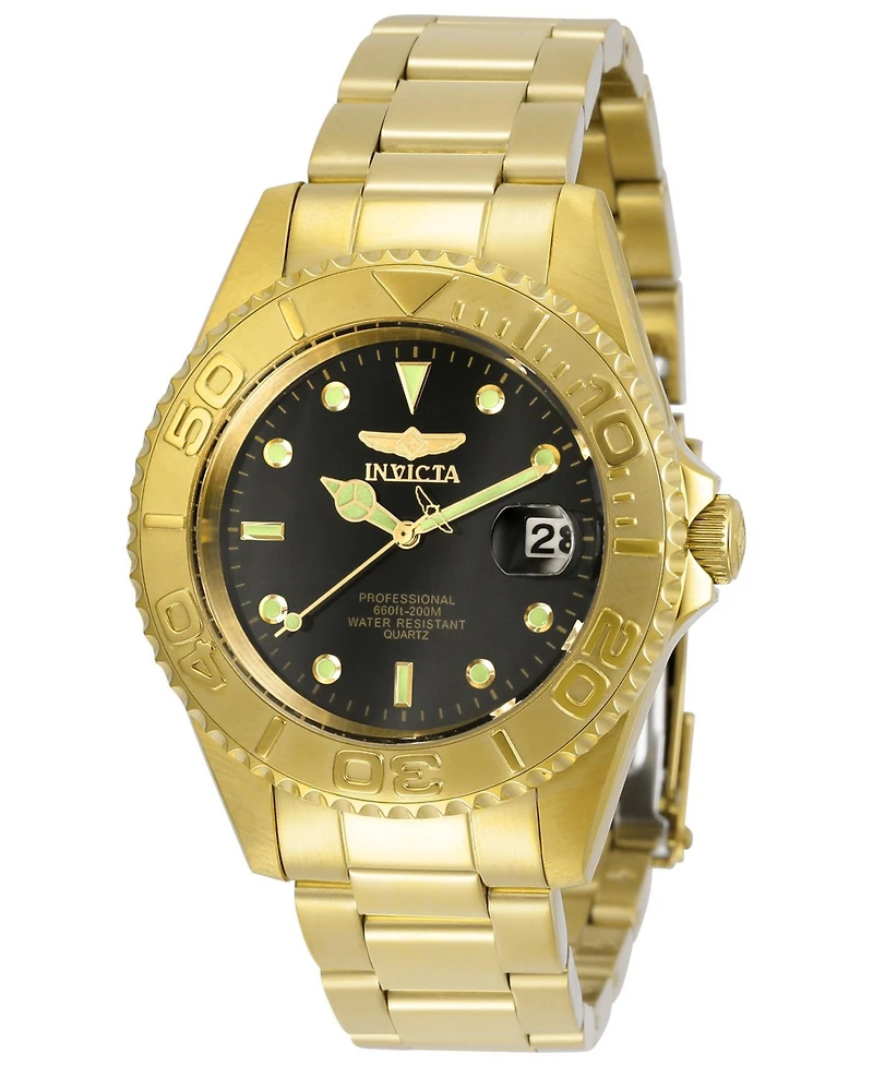 Invicta Men's 29939 Pro Diver Quartz 3 Hand Black Dial Watch