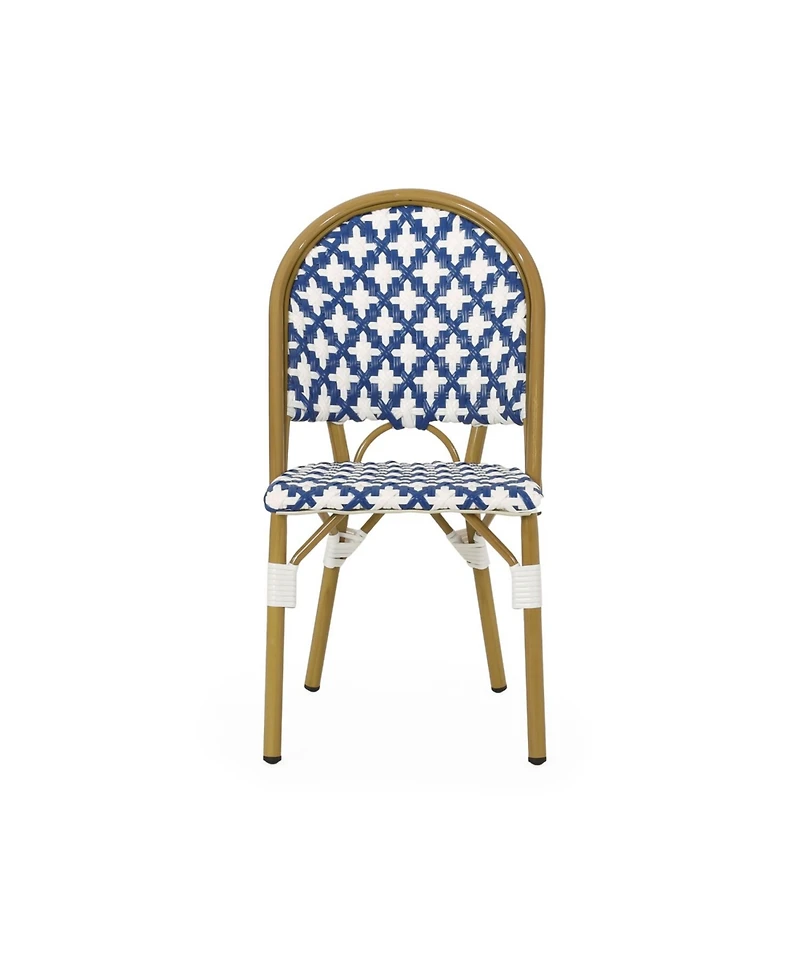 Streamdale French Cafe Style Aluminum & Rattan Outdoor Chair Set