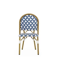 Streamdale French Cafe Style Aluminum & Rattan Outdoor Chair Set