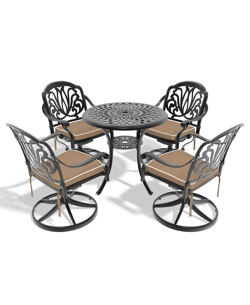 Streamdale 5-Pc Cast Aluminum Dining Set