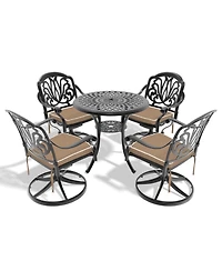 Streamdale 5-Pc Cast Aluminum Dining Set