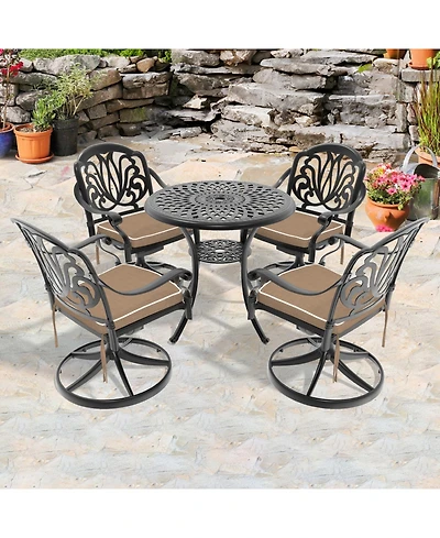 Streamdale 5-Pc Cast Aluminum Dining Set