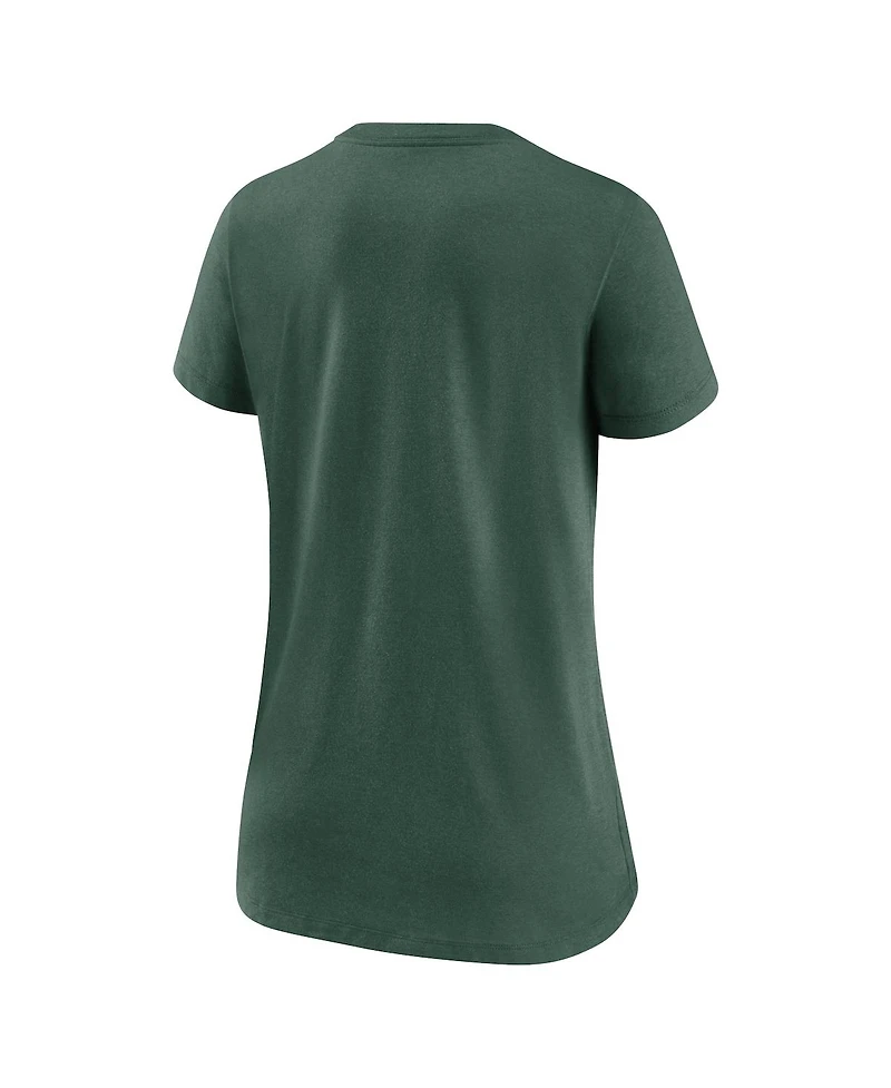 Nike Women's Green Green Bay Packers 2022 Training Camp Tri-Blend V-Neck T-Shirt