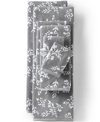 Lands' End Cotton Jacquard 2-Piece Washcloth Set