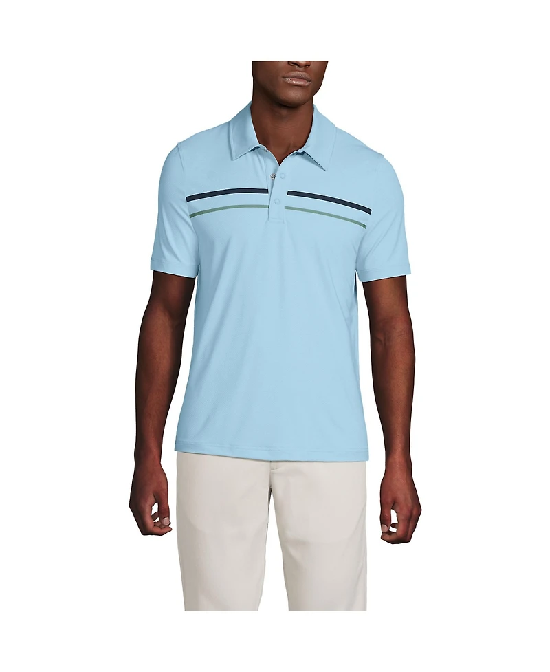 Lands' End Men's Short Sleeve Performance Snap Polo
