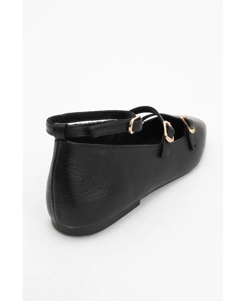 Serena Leather Mary Jane Flats