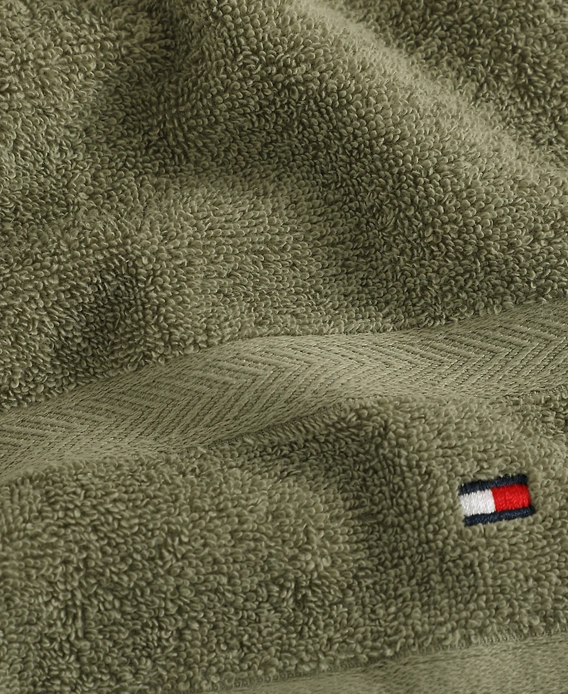 Tommy Hilfiger Home Modern American Solid Cotton Washcloth, 13" x