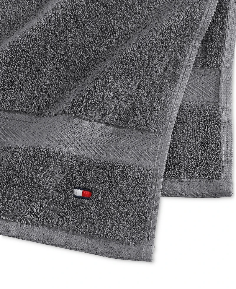 Tommy Hilfiger Home Modern American Solid Cotton Hand Towel, 16" x 26"