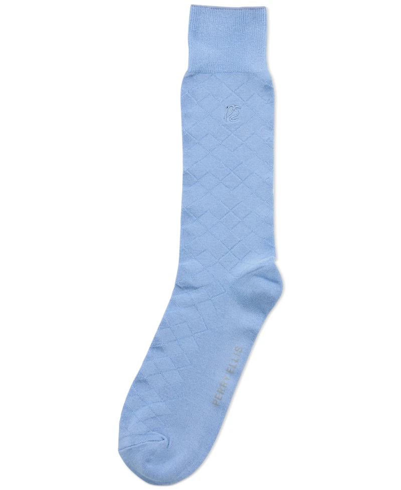 Perry Ellis Portfolio Men's Diamond Stitch Socks - 1 pk.