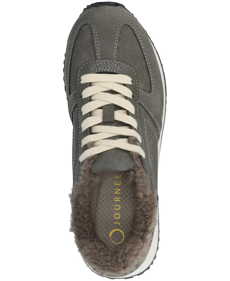 Journee Collection Women's Flow Casual Lace Up Sneakers