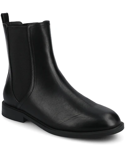 Journee Collection Women's Violet Almond Toe Comfort Chelsea Boots