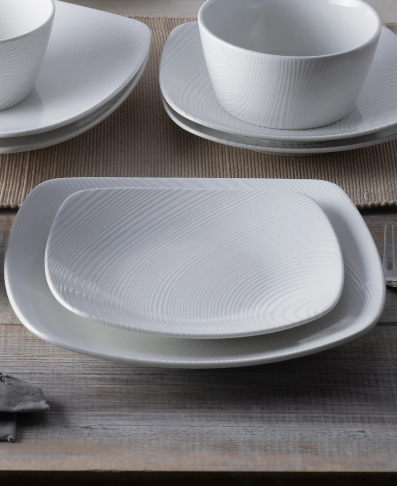 Noritake Colorscapes White-on-White Dune 4-Pc. Square Place Setting