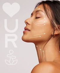 Tzumi 2-in-1 Microcurrent Facial Device Led Red Light Therapy Uplifter, Rechargeable Face Massager Tool