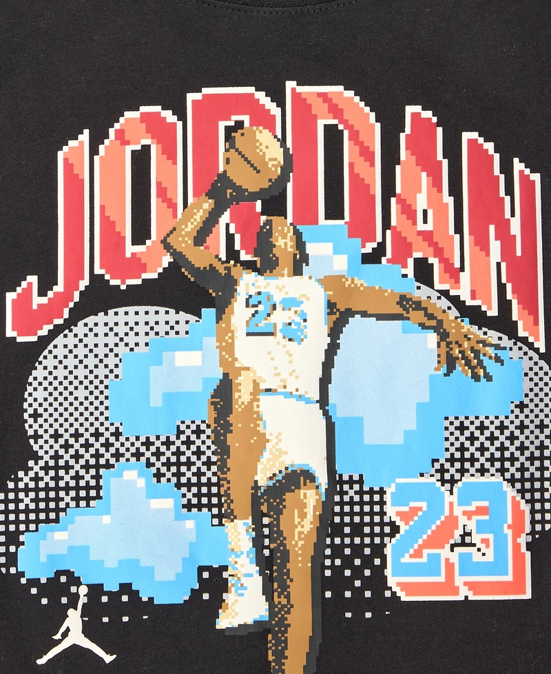 Jordan Big Boys Short-Sleeve Pixel Graphic T-Shirt