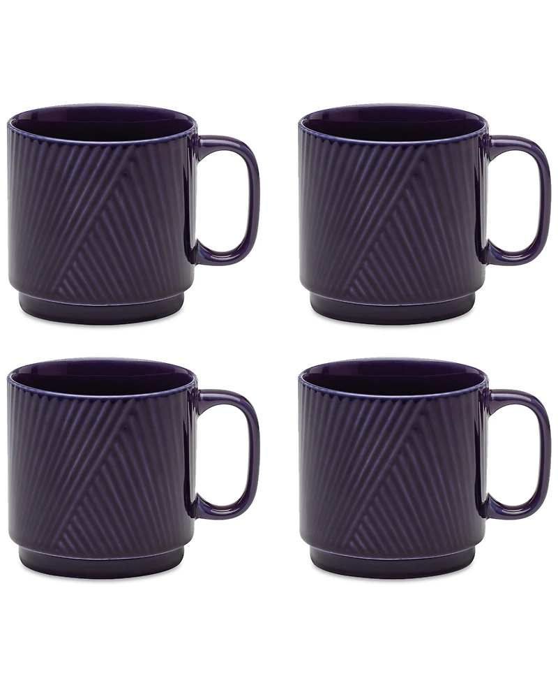 Lenox Modulus Textured Mugs, Set of 4