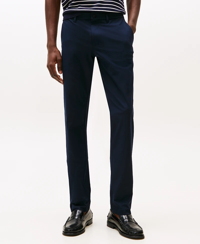 Tommy Hilfiger Men's Denton Tailored Fit Knit Tech Chinos