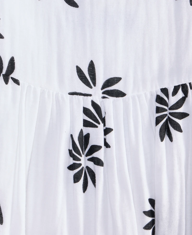On 34th Women's Cotton Gauze Tiered Midi Skirt, Exclusively at Macy's